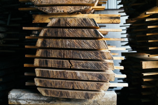 スライスされた木材の写真